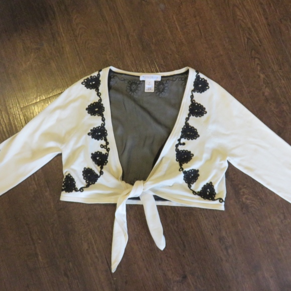 SOLD White House Black Market Embroidered Bolero - Picture 1 of 3